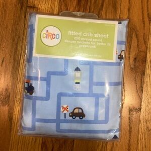 Circo Crib Sheet - Transportation theme - Blue NIP